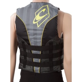 O'Neill Mens Superlite Uscg Life Vest Xxxl Black/Grey/Yellow (4723N)