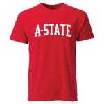 Ivysport Arkansas State University Asu, A-State Red Wolves Short Sleeve Adult Unisex T-Shirt, Classic, Red, Medium