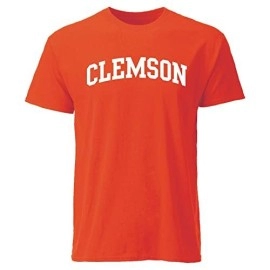 Ivysport Clemson University Tigers Short Sleeve Adult Unisex T-Shirt, Classic, Orange, X-Large