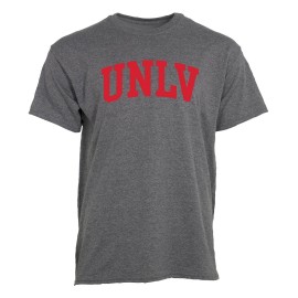 Ivysport University Of Nevada-Las Vegas Unlv Rebels Short Sleeve Adult Unisex T-Shirt, Classic, Charcoal Grey, Medium