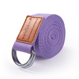 Voidbiov D-Ring Buckle Yoga Strap 185 Or 25M, Durable Cotton Adjustable Belt Perfect For Holding Poses, Improving Flexibility And Physical Therapy