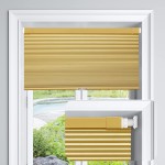 Lazblinds Cordless Cellular Shades No Tools No Drill Blackout Cellular Blinds For Window Size 30 W X 64 H, Yellowish-Brown