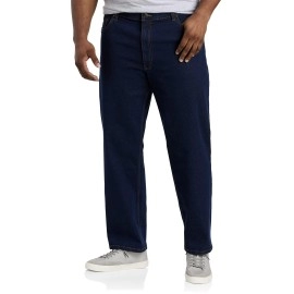 Dxl Big And Tall Essentials Relaxed-Fit Jeans, Dark Rinse, 46W X 28L