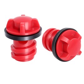 Cooler Drain Plugs Compatible With Yeti'S Line Of Roadie, Tundra, And Tank Coolers And Rtic Coolers Leak-Proof Accessories,Pack Of 2 (Red)