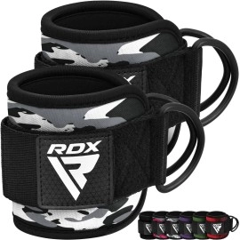 Rdx Ankle Straps For Cable Machines Resistance Bands Attachment, 7Mm Neoprene Padded 10Ax4A, Gym Wrist Cuff Women Men Home Fitness, Weight Lifting D-Ring Booty Leg Workout Curls Kickbacks Hip Abductor