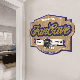 YouTheFan NFL Baltimore Ravens Fan Cave Sign