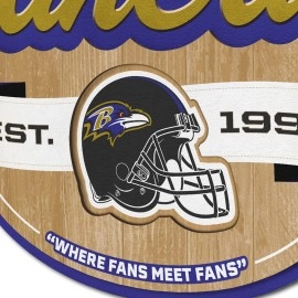 YouTheFan NFL Baltimore Ravens Fan Cave Sign