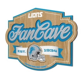 YouTheFan NFL Detroit Lions Fan Cave Sign