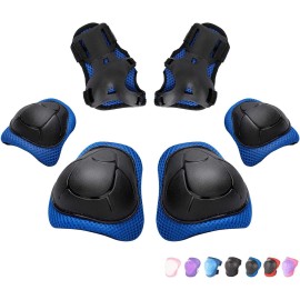 Kidsyouth Knee Pad Elbow Wrist Pads Guards Protective Gear Set, For Roller Skates,Cycling Bike,Skateboard,Inline Skatings ,Scooter Riding ,And Other Outdoor Sports Activities