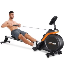 Yosuda Pro Magnetic Rowing Machine For Home Use-Foldable Rower With 350Lbs Weight Capacity And 16 Level Resistance