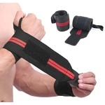 Sujayu Wrist Wraps, 2 Pack Wrist Brace Wrist Straps For Weightlifting, Wrist Straps Lifting Straps Wrist Weights Carpal Tunnel Wrist Brace, Wrist Brace For Working Out Gym Accessories For Men (Red A)