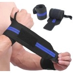 Sujayu Wrist Wraps, 2 Pack Wrist Brace Wrist Straps For Weightlifting, Wrist Straps Lifting Straps Wrist Weights Carpal Tunnel Wrist Brace, Wrist Brace For Working Out Gym Accessories For Men (Blue A)