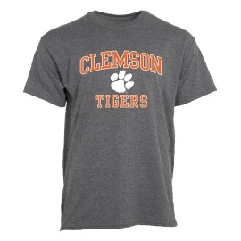 Barnesmith Clemson University Tigers Short-Sleeve T-Shirt, Spirit, Charcoal Grey, Medium