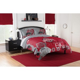 Northwest The Company Ncaa Ohio State Buckeyes Comforter And Sham Set, Full/Queen, Hexagon