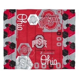 Northwest The Company Ncaa Ohio State Buckeyes Comforter And Sham Set, Full/Queen, Hexagon