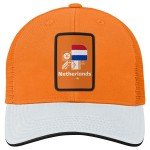 Outerstuff Mens Fifa World Cup Contrast Mosaic Procrown Mesh Hat, Orange-White, One Size