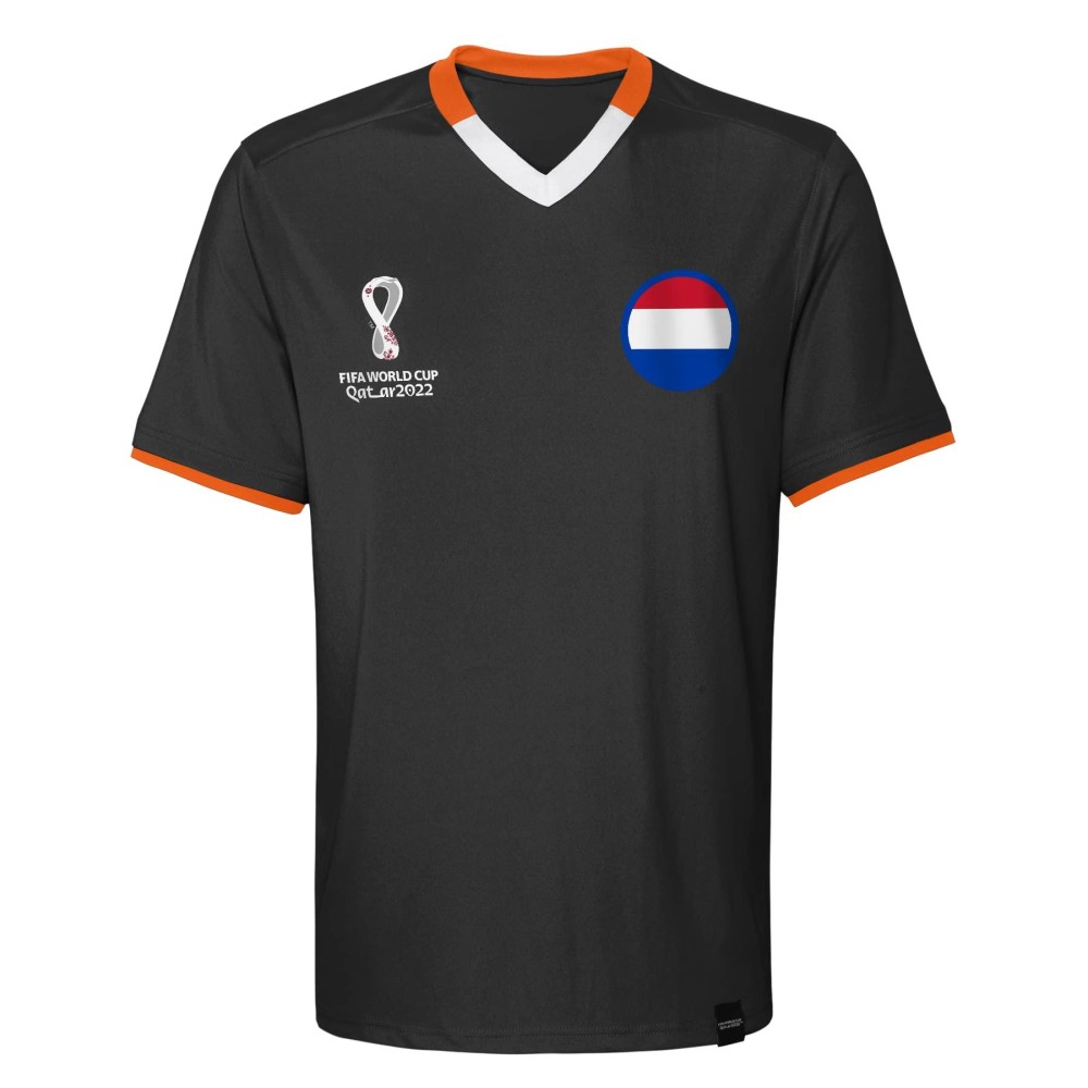 Outerstuff Mens FIFA World Cup Classic Secondary Short Sleeve Jersey, Black, Small