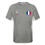 Outerstuff Mens Standard Fifa World Cup Panelled Raglan Short Sleeve Top, Heather Grey, Small