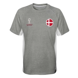 Outerstuff Mens Standard Fifa World Cup Panelled Raglan Short Sleeve Top, Heather Grey, Xx-Large