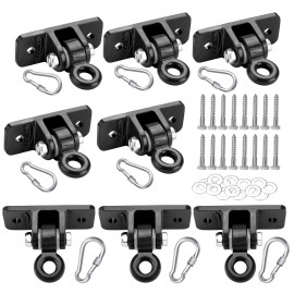 Betooll Heavy Duty Swing Hangers Swing Set Hardware Playground Porch Yoga Seat Trapeze Wooden Sets Indoor Outdoor Set Black Of 8