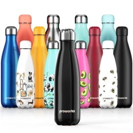 Proworks Performance Stainless Steelasports Watermelon Bottle Adouble Insulated Vacuum Flask For 12 Hoursahot & 24 Hoursacold Drinks For Home, Work, Gyma& Travel - 750Ml All White - Watermelon Breeze