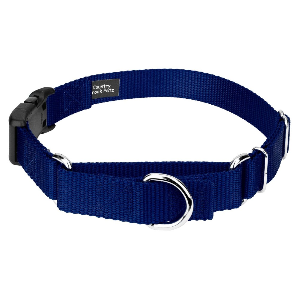 Country Brook Petz - Royal Blue Heavyduty Nylon Martingale With Deluxe Buckle - 30 Vibrant Color Options (58 Inch, Extra Small)