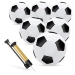 Zantrech 6 Pack Classic Soccer Balls With Pump Needle, Size 4 Soccer Training Ball Practice For Kids And Adults