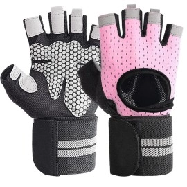 Workout Gloves For Men Workout Gloves Women, Weight Lifting Gloves Gym Gloves For Men, Exercise Gloves Work Out Gloves Weightlifting Gloves Gym Accessories For Men (Pink, S)