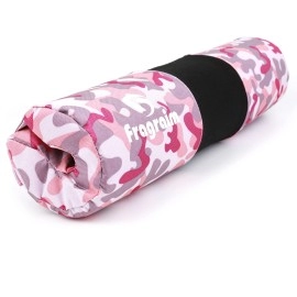Barbell Squat Pad, Safety Bar Pad With Thick Foam And Nylon Padding - Neck & Shoulder Protective Pad Support For Squats, Lunges & Hip Thrusts - Fits Olympic Standard Weightlifting Bar - Camo Pink
