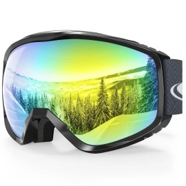 Findway Ski Goggles Otg - Over Glasses Snow Snowboard Goggles For Men Women Adult- Anti-Fog 100% Uv Protection Wide View