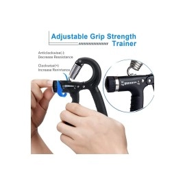 Ufanme Hand Grip Strengthener, Grip Strength Trainer, 22-133 Lbs Adjustable Resistance Forearm Exerciser Workout For Rehabilitation Athletes Climbers Musicians - 3 Pack