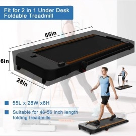 Under Desk Treadmill cover,Rilime Treadmill cover for Walking Pad Treadmill Under Desk,55l X 28w X 6h Inch,Black
