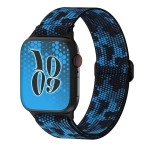 Nylon Watch Band For Apple Watch 12345678Se, Adjustable Strap Single Pack (Blue Digital Camo, 40Mm)