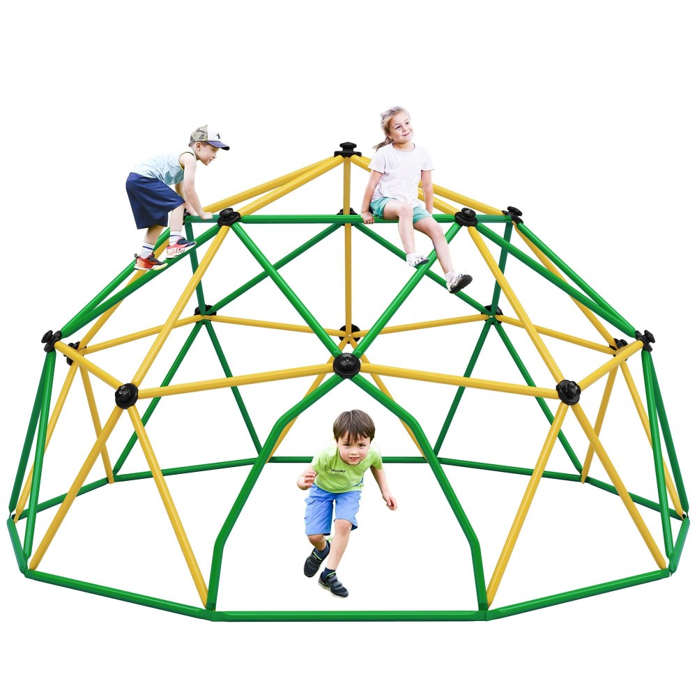 Merax 12Ft Climbing Dome Outdoor Dome Climber For Kids 3-10 Supporting 1000 Lbs Easy Assembly Playground Jungle Gym Backyard Play Equipment (12Ft Climbing Dome)