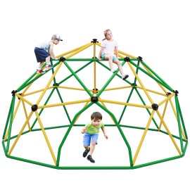 Merax 12Ft Climbing Dome Outdoor Dome Climber For Kids 3-10 Supporting 1000 Lbs Easy Assembly Playground Jungle Gym Backyard Play Equipment (12Ft Climbing Dome)