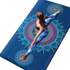 Large Yoga Mat 75L X 40W X 8Mm Extra Thick Non Slip Exercise & Fitness Mat For All Types Of Yoga Pilates & Floor Workouts