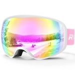 Rioroo Ski Goggles Snowboard Goggles For Men Women Adults Youth,Over Glasses Otg100 Uv Protectionanti-Fogwide Vision