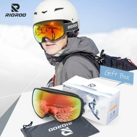 Rioroo Ski Goggles Snowboard Goggles For Men Women Adults Youth,Over Glasses Otg/100% Uv Protection/Anti-Fog/Wide Vision