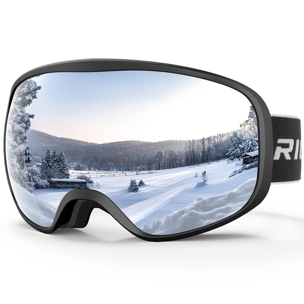 Rioroo Ski Goggles Snowboard Goggles For Men Women Adults Youth,Over Glasses Otg/100% Uv Protection/Anti-Fog/Wide Vision