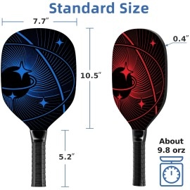 Pickleball Paddles, Pickleball Set with 2 Premium Wood Pickleball Paddles, 4 Pickleball Balls, 2 Cooling Towels & Carry Bag, Pickleball Rackets with Ergonomic Cushion Grip, Gifts for Men Women