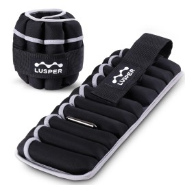 Lusper Ankle Weights for Women - Adjustable 1-10 lb Leg Weights for Men Strength Training Sets for Home Fitness, Walking, Jogging, Running, Gym Workout, Physical Therapy