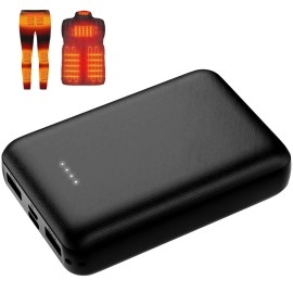 Whsahans 5V 2A Rechargeable Battery Pack For Heated Vest 10000Mah Heated Jacket Battery Power Bank For Heated Vests Heated Jackets Heated Hoodies For Men Women(No Dc Port, Not Suit For 74V)