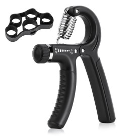 Juhumee Hand Grip Strengthener Forearm Workout Kit, 5-60Kg Adjustable Hand Gripper, Finger Exerciser For Athletes And Musicians For Strong Finger,Forearm,Hand Keep Fitness(2 Pack)