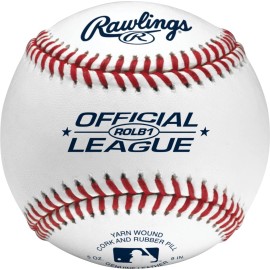 Rawlings Official League Baseballs Competition Grade Rolb1 Youth/14U Game/Practice Use 12 Count, White