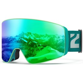 Zionor Ski Goggles, X12 100 Otg Snow Goggles Detachable Lens For Men Women Adult