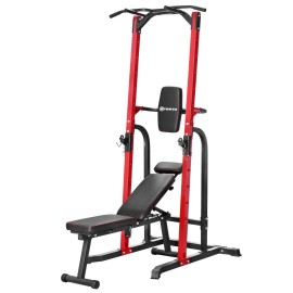 Zenova Power Tower Pull Up Bar Station Combine Weight Bench Strength Training Equipment Bench Press Set Power Rack For Weight Lifting(Power Tower Combine Bench)