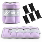 Adjustable Ankle Weights For Women Men Kids, 1-6Lbs Pair Legwristarm Weight Straps With Removable Weight For Yoga, Walking, Running, Aerobics, Gymnastics, Physical Therapy, Purple