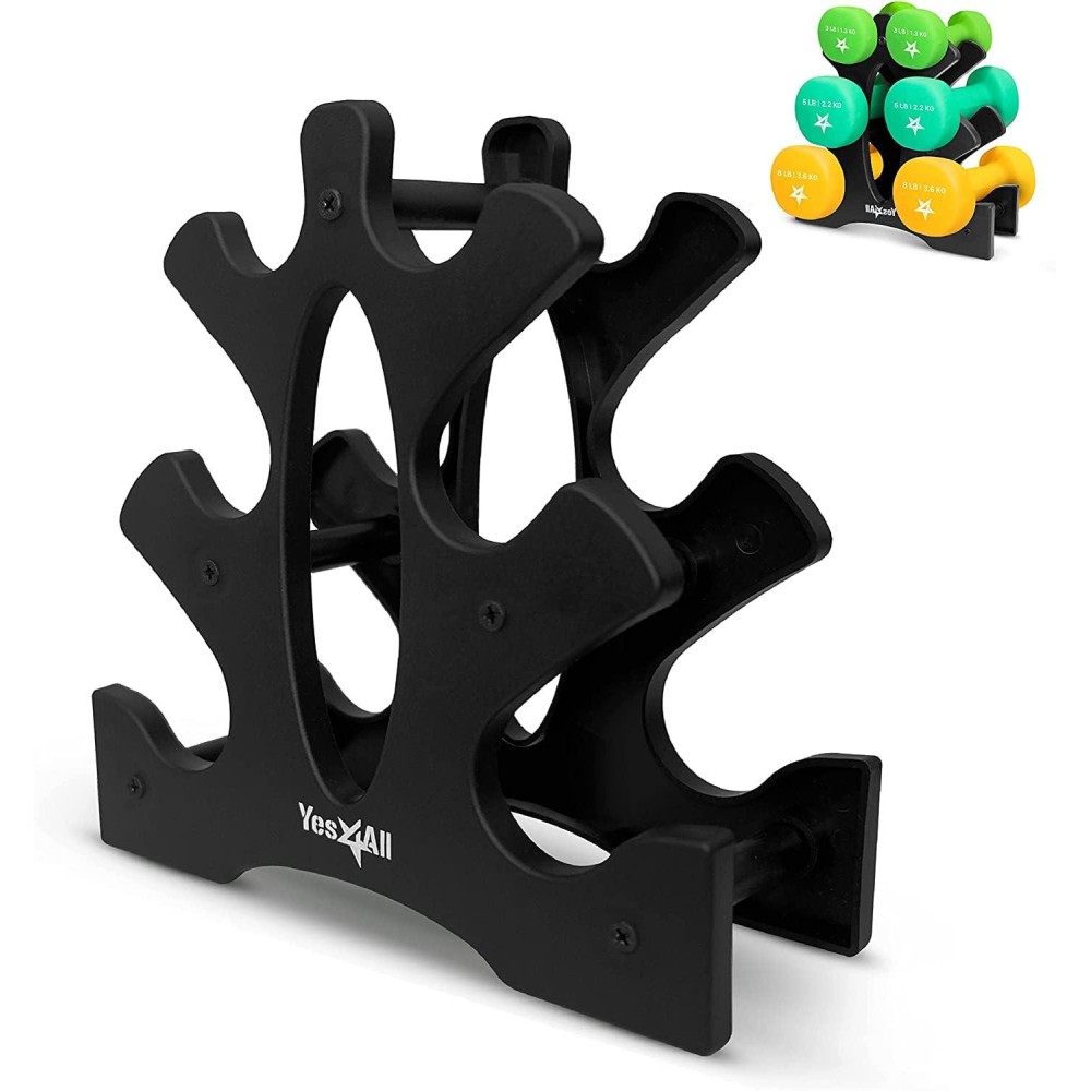 Yes4All Ergonomic A-Frame Plastic Weight Stand For Dumbbells