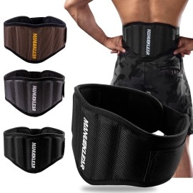 Manueklear Gym Weight Lifting Belt Weight Lifting Workout Weightlifting Powerlifting Belt For Men Women - 75Inch - Bodybuilding Fitness Back Support For Cross Training, Squats, Lunges (S(24-30Inches), Black)