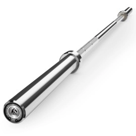 Lionscool 7Ft Olympic Barbell (Silver Chrome, 1500Lbs, No Center Knurl)